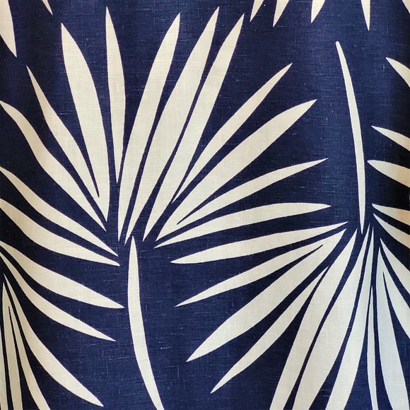 BODEN Navy Palm Print Linen Tunic Mini Dress 10L - Picture 5 of 8